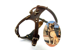 Genuine Leather Dog Harness For Big Dogs