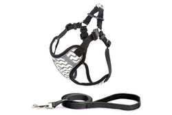 Stripe Printing Design Breathable Reflective Harness With Leash