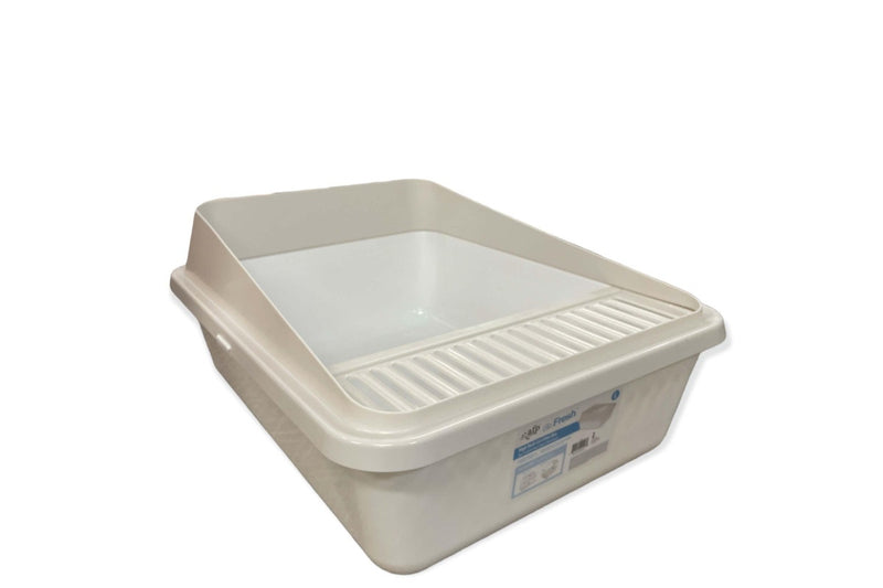 High Back Cat Litter Tray Large - Pet Fresh Clean Kitten Toilet Box