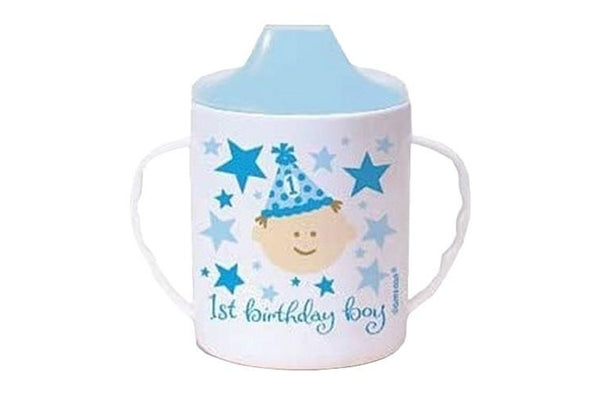 Amscan 1st Birthday Sippy Cup (White/Blue) (One Size)