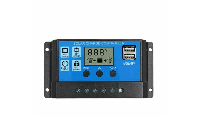 30a 12v/24v Lcd Display Pwm Solar Panel Regulator Charge Controller & Timer