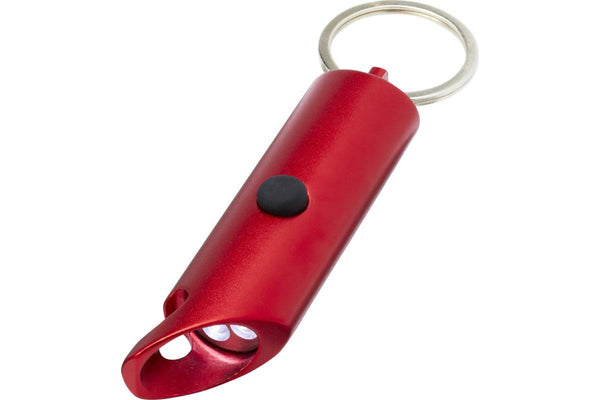 Flare Recycled Aluminium Torch Keyring (Red) (One Size)