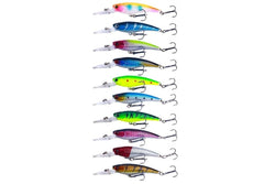 10 Piece Set Of 9.5cm Diving Minnow Lures 7.2g Each