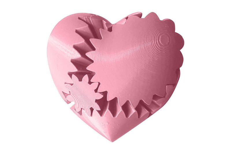 3D Heart-Shaped Gear Ball Dynamic Spinning Fidget Toy Pink