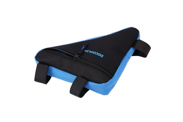 Triangle Cycling Bike Bicycle Front Saddle Tube Frame Pouch Bag Holder Outdoor Blau - Standard