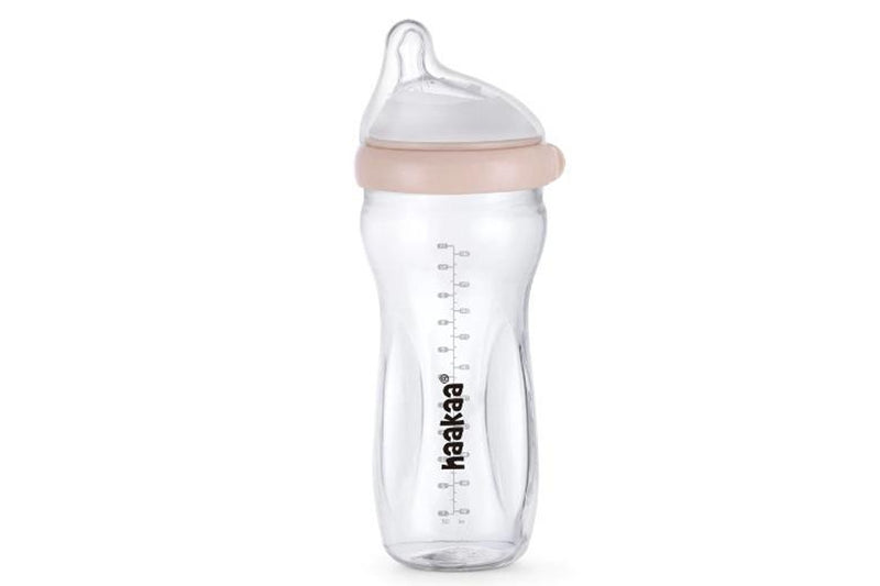 Haakaa: Generation 3 Glass Baby Bottle - Peach (300ml)