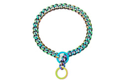 15mm Strong Heavy Duty Thick Wide Stainless Steel Multicolour Dog Chain Collar