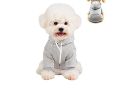 PETSWOL Dog Hoodie with Pocket - Grey, Small