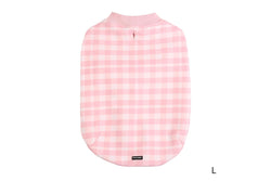 Frank Barker: Velvet Lined Pink Gingham Coat - Large