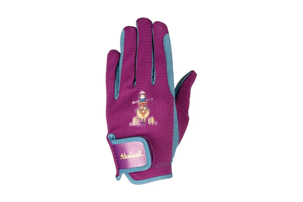 Hy Childrens/Kids Thelwell Collection Riding Gloves (Imperial Purple/Pacific Blue) (XL)