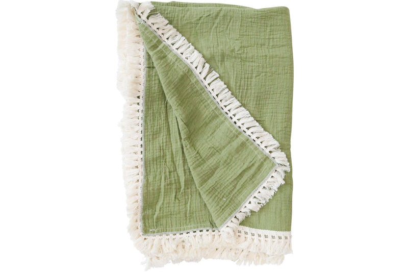 LaVida: Cotton Blanket - Olive