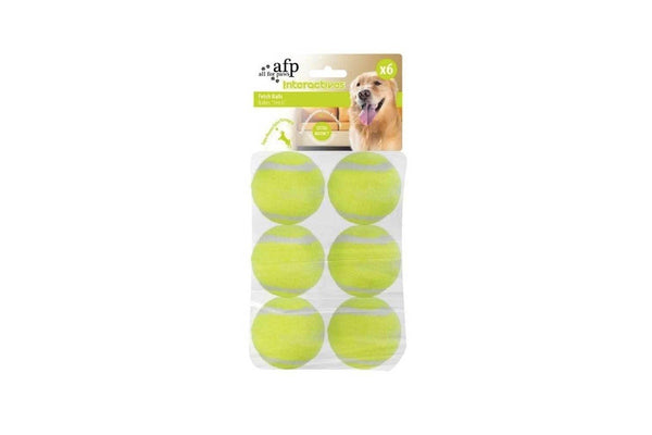 6 Pack Dog Fetch Balls - Heavy Fetch N Treat All For Paws Replacement Ball