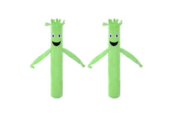 2x Paws & Claws 54cm Wavy Arm Man Plush Pet Dog Interactive Toy w Squeaker GRN