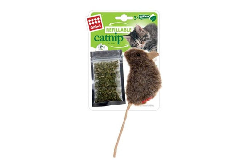 GiGwi: Catch & Scratch, Refillable Catnip Cat Toy - Mouse