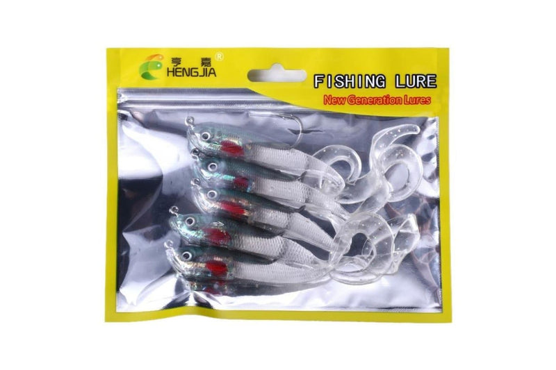 5 Piece 11cm/16g Soft Fish Lure Set For Sea Bass Fishing