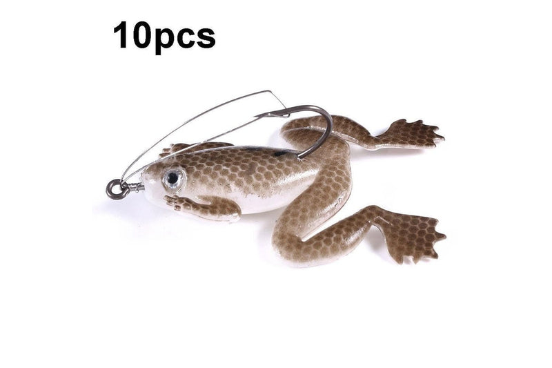 10 Piece Anti Hanging Floating Frog Bait 6cm 5g Fish Fake Bait