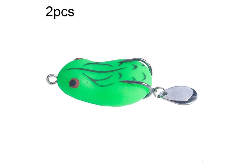 Pack Of 2 Sequin Double Hook Thunder Frog Lure 4.2cm 8g