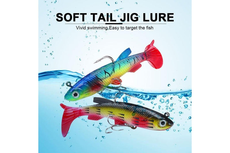 Realistic 7.5cm/13.5g t Tail Soft Lure For Sea Bass Fishing