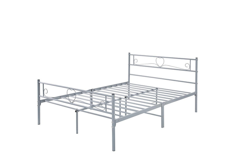 Fraser Country Queen Metal Bed Frame - Grey