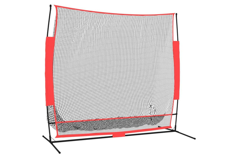 Portable Baseball Net Black And Red 215x107x216 Cm Polyester Ktial