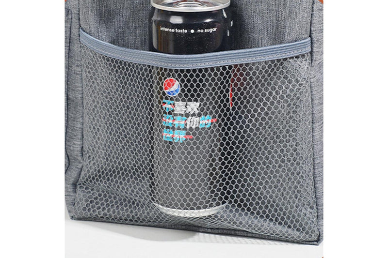 Portable Lunch Bag Thermal Insulated Food Container Cooler Bag for Outdoor Camping Work School Grey