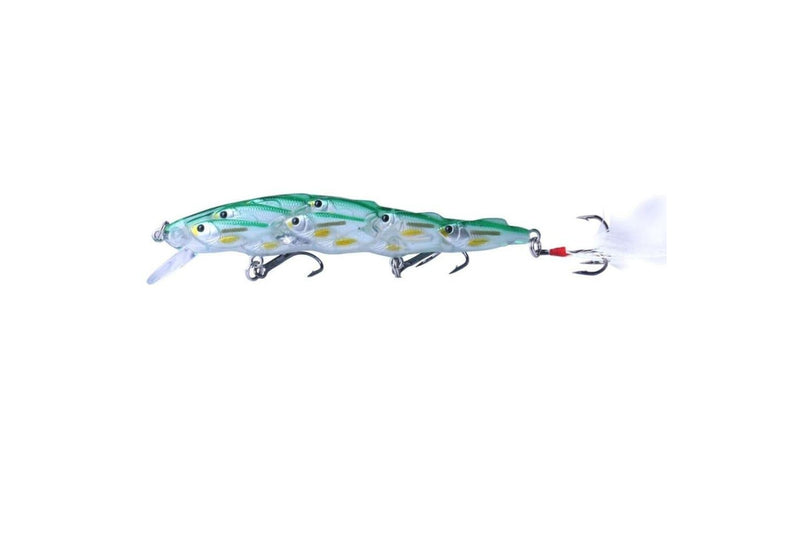 11.5cm 15.7g Crank Lure With Feather Hook For Sea Fishing