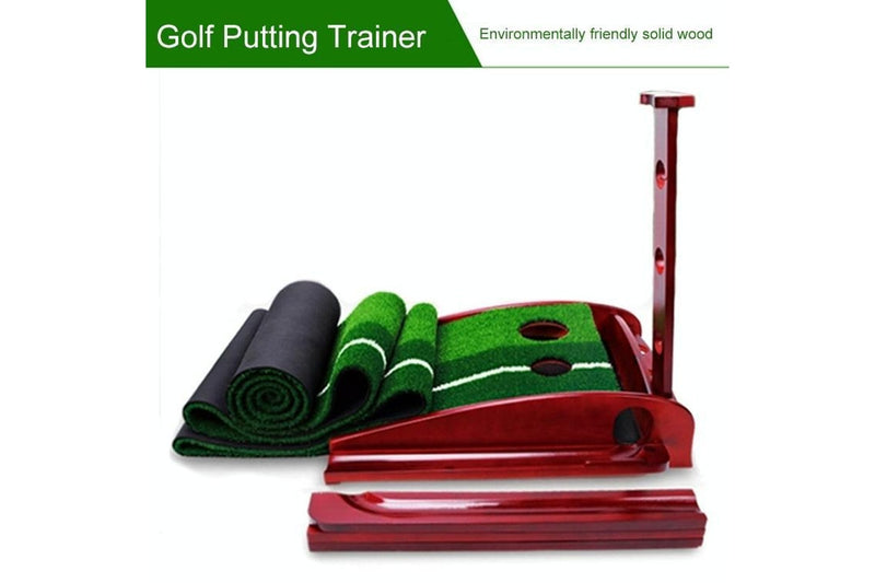 3M Golf Solid Wood Putter Trainer Practice Set Training Mat