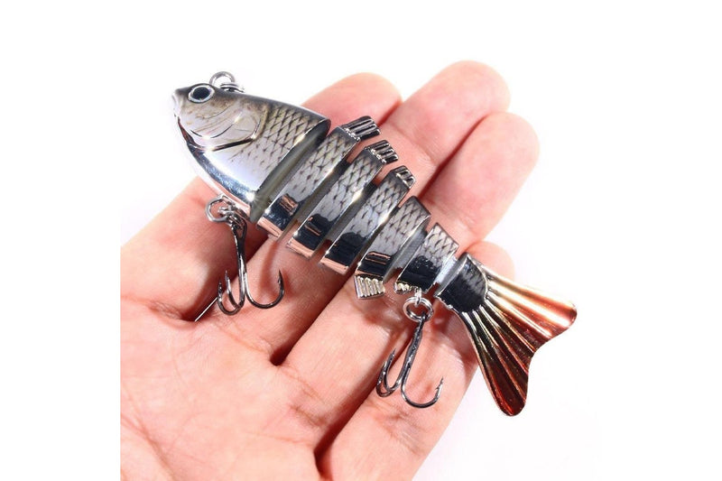 10cm 24g Multi Section Bionic Fish Bait Plastic Electroplated