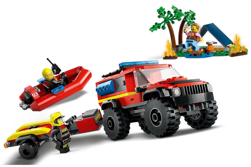 LEGO City: 4x4 Fire Truck with Rescue Boat - (60412)