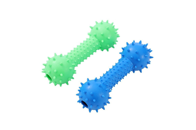 6x Paws & Claws Rubber 14.5x5cm Dumbbell Pet Dog Interactive Play Toy Assorted