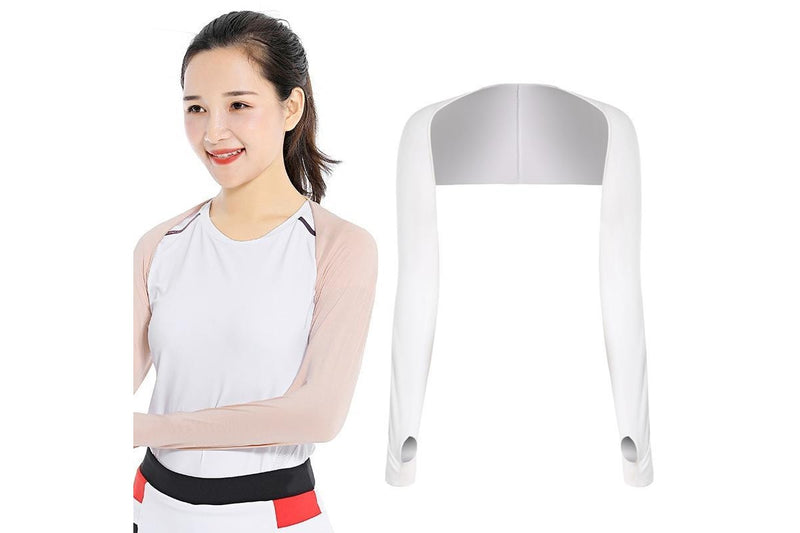 Golf Sunscreen Shawl Sleeves Outdoor Sports Cycling Ice Silk One Word Raglan Sleeves - Size One Code