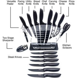 Kitchen Precision 17 Pieces Complete Kitchen Knife Set