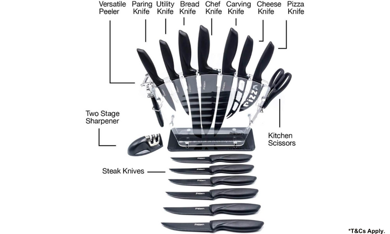 Kitchen Precision 17 Pieces Complete Kitchen Knife Set