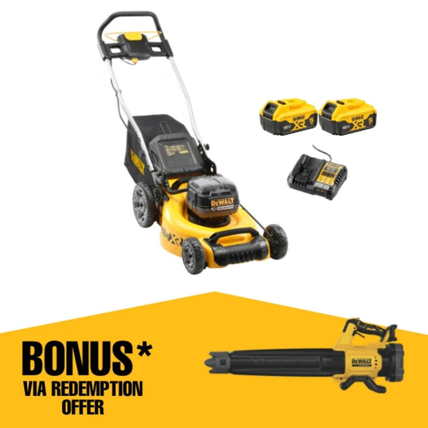 DeWALT 2 x 18V XR Brushless Mower Kit DCMW564P2-XE