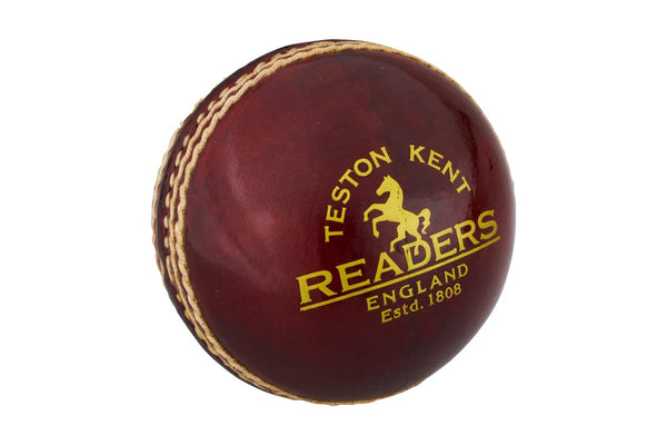 Readers Mens Club Leather Cricket Ball (Red) (One Size)