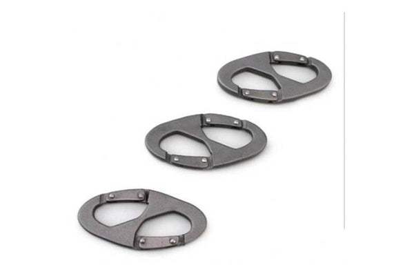Outdoor 8 Shaped Aluminum Alloy Carabiner Multi Function Fast Hanging Buckle Carbon Gray