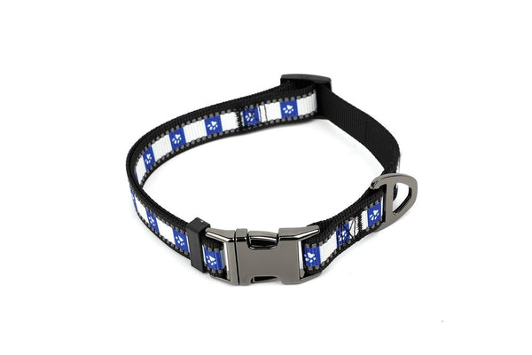 NRL Canterbury Bulldogs Dog Reflective Collar Walking 120cm Leash Lead Set