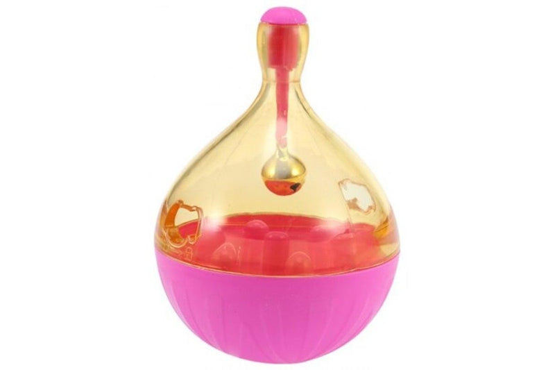 Daruma Doll Leakage Food Ball Pet Toy Light Pink - Standard