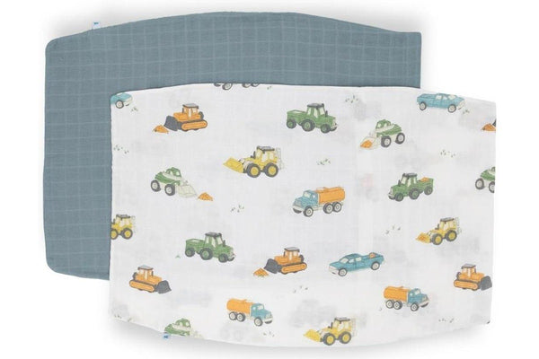 Little Unicorn: Pillowcase Set - Work Trucks (2 Pack)