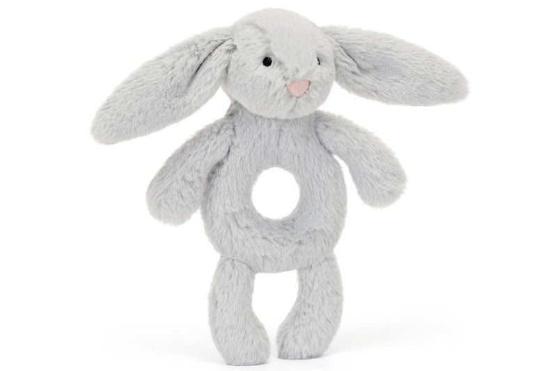 Jellycat: Bashful Bunny Ring Rattle - Silver