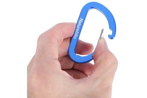Naturehike 2Pcs D Shape Multi Functional Carabiner Buckle Blue - Standard
