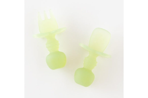 Bumkins: Jelly Silicone Chewtensils - Green Jelly