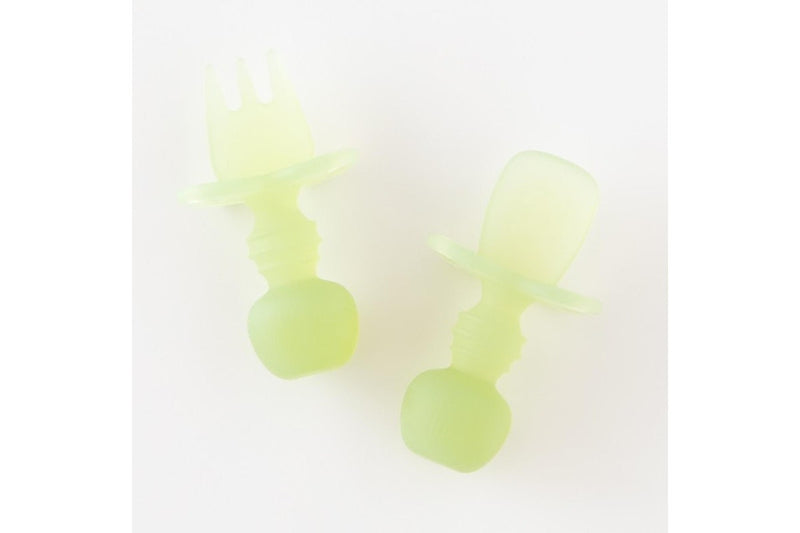 Bumkins: Jelly Silicone Chewtensils - Green Jelly