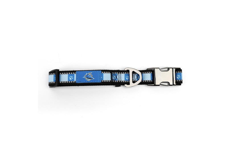 NRL Cronulla Sharks Merch Pet Dog Reflective Adjustable Collar Nylon 38cm-58cm