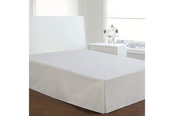 Bedding Tailored Bed Skirt, 36 cm Drop Pleated Styling Twin White