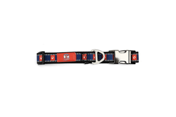 NRL Sydney Roosters Merch Pet Dog Reflective Adjustable Collar Nylon 38cm-58cm