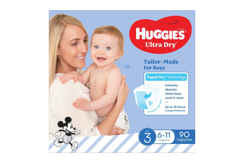 Huggies Ultra Dry Crawler Boy Nappies Jumbo Pack - Size 3