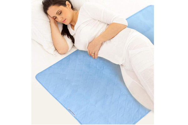 2Pcs Reusable Large Urine Mat Water Resistant Nappy Diaper Changing Pad Blue