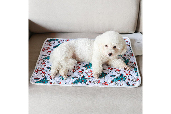 Christmas Washable Reusable Pet Dog Training Pads Pee Mat Absorbent Cushion Bed Style 2