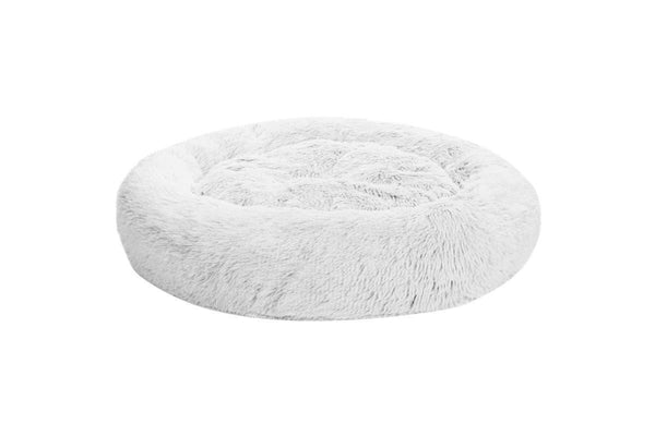 Pawever Pets: Round Nest Calming Bed - Grey (Large/X-Large, 110cm)